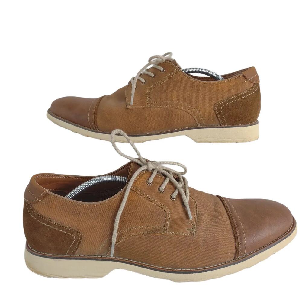 Dockers Murray Cap Toe Men's 13M‎ Tan Faux Leather Oxford Brogues Shoes Preppy